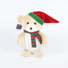 Ornamento do Natal do urso do boné do luxuoso